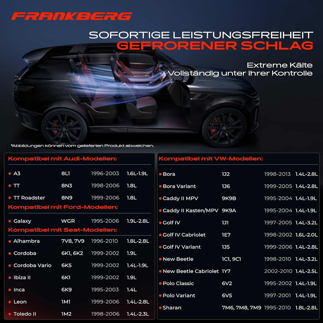 Frankberg Kompressor Klimaanlage Kompatibel mit A3 Galaxy Cordoba Ibiza II Leon Octavia II B.o.r.a G