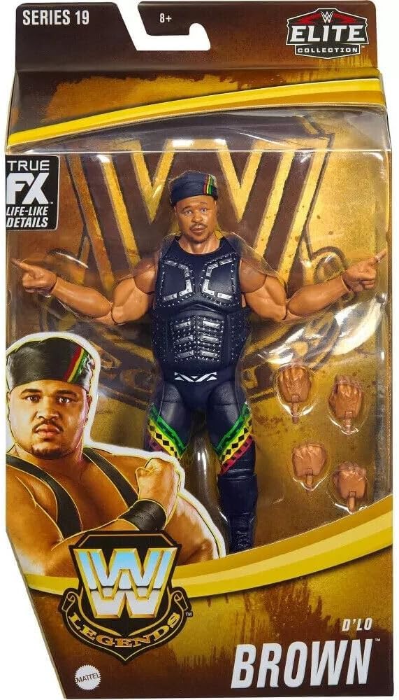 WWE Elite Collection D'Lo dlo Brown Wrestling Actionfigur Legends Mattel Serie 19