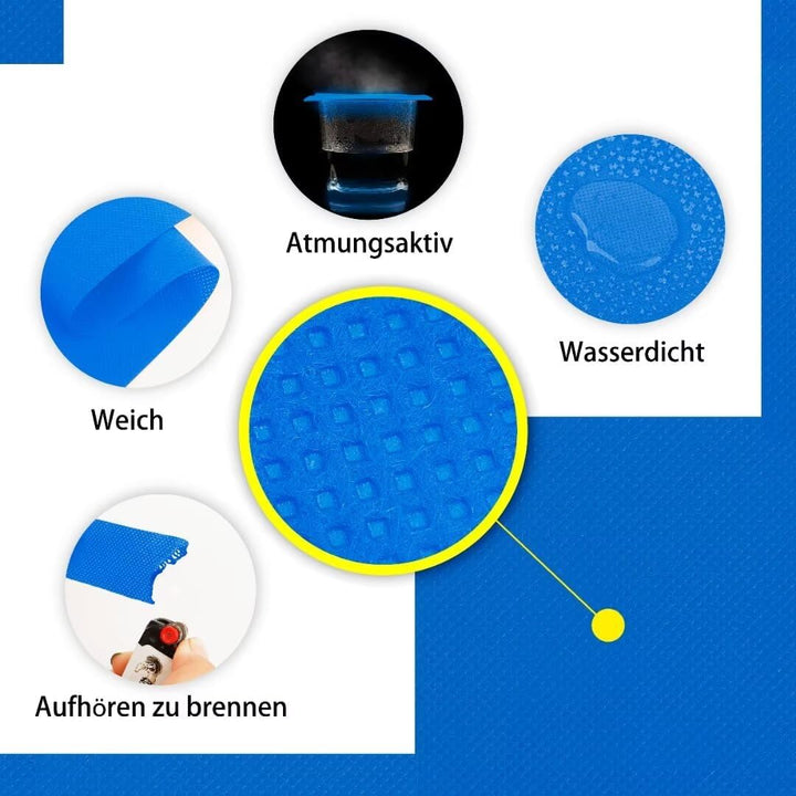 Tischdeckenrolle, 1.18 × 45M, Blauer See, Einweg Vlies Stoffähnlich Tischdecke Rolle, Meterware Tisc