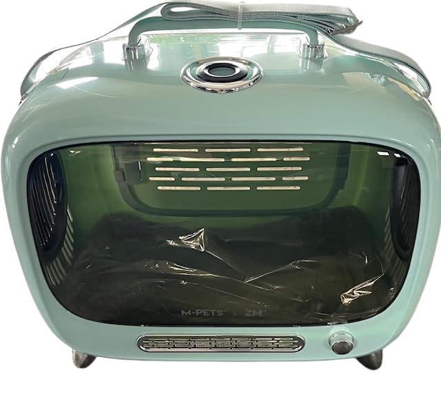 Transportbox für Hund, Katze & Kleintier | Retro TV-Box 45 x 41 x 28 cm | Reise & Transport mit Fens