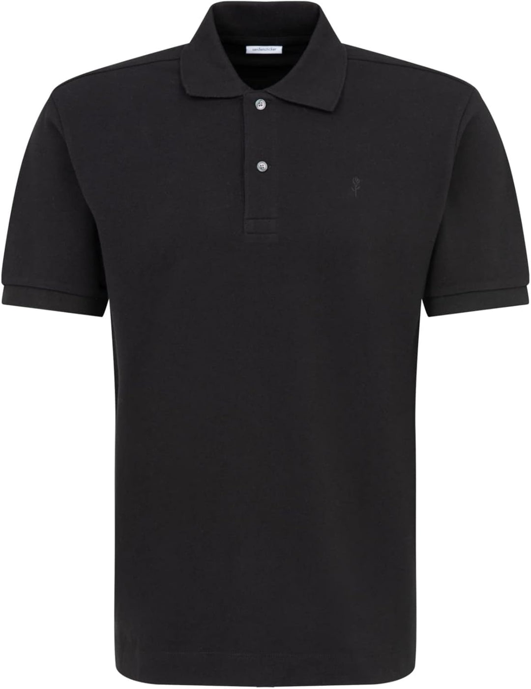 Seidensticker Herren Regular Bügelleicht Polo Kurzarm Polohemd L Schwarz, L Schwarz