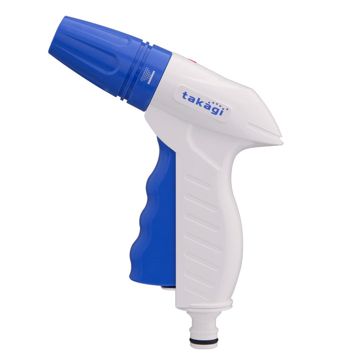 Takagi Trio Giessbrause| 100% Dicht & Tropfsicher | 3 Strahlarten | Gartenbrause | Blau/Weiss, 3.9 x