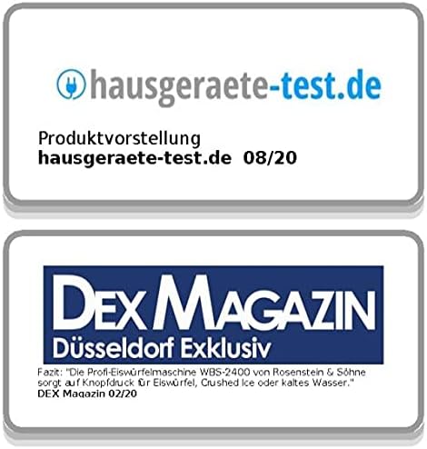 Rosenstein &amp; Söhne Crushed Ice Maschine: Profi-Eiswürfelmaschine mit Crushed Ice &amp; Kaltwasser, XXL-T