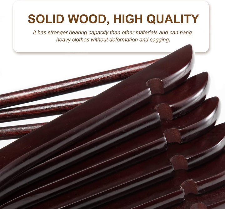 HOUSE DAY Kleiderbügel Holz, 20er Holz Bügel, Kleiderbügel braun für Anzüge, 360° drehbarer Haken in