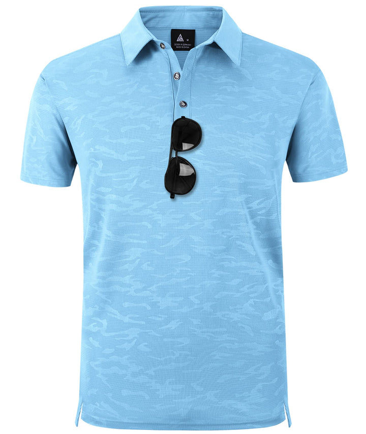 geeksport Herren Poloshirt Kurzarm Tennis Regular Fit Shirt Sport Schnelltrocknend Atmungsaktiv Polo