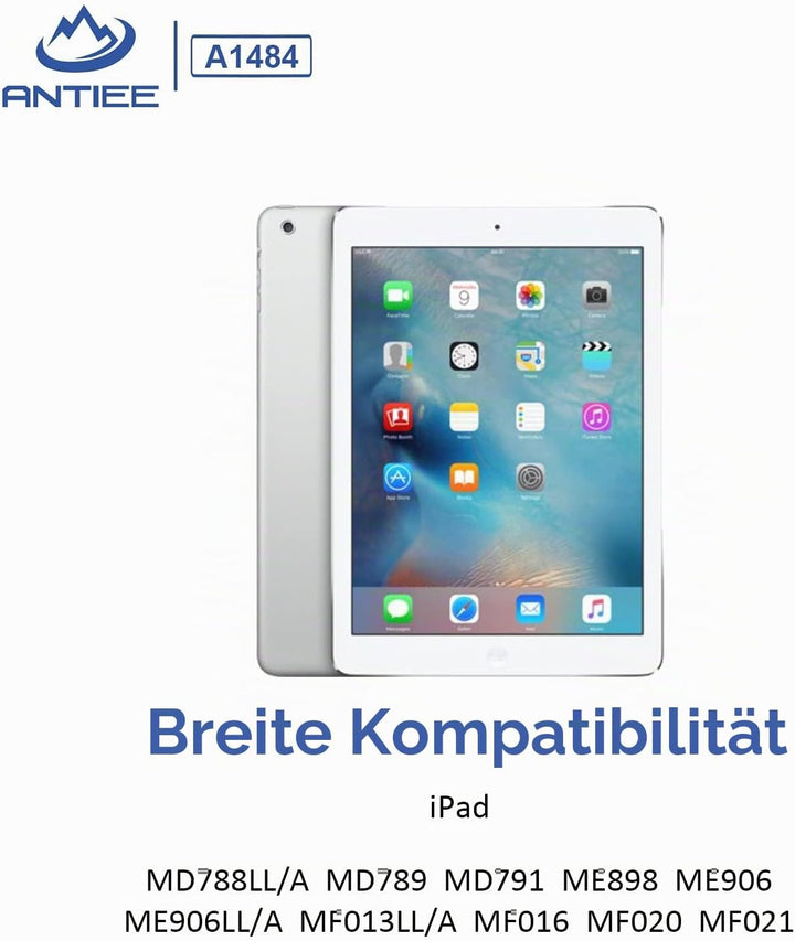 ANTIEE 8827mAh 32.9Wh A1484 Replacement Tablet Akku für iPad 2017 A1822 A1823 iPad 2018 A1893 A1954