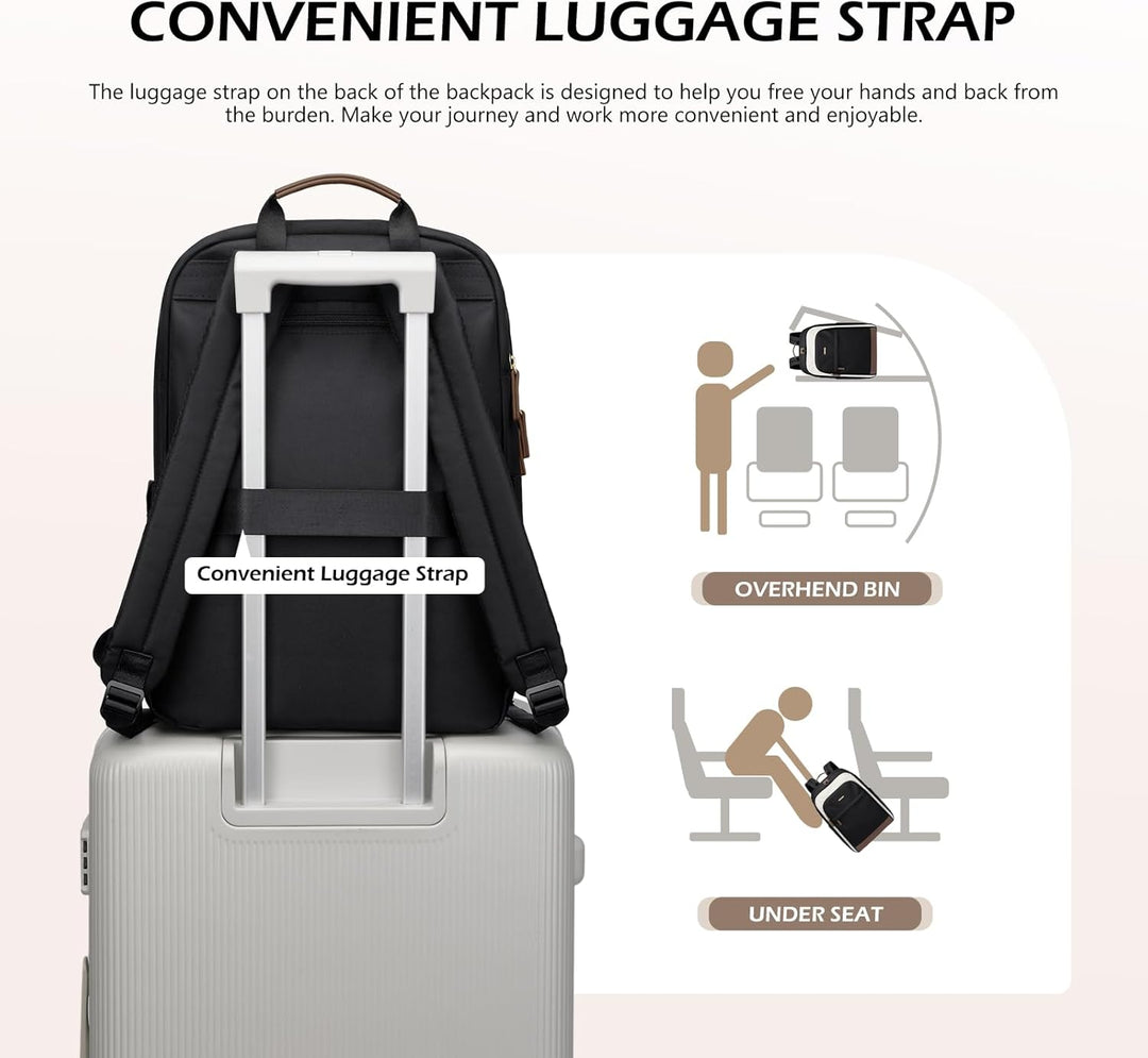 Rucksack Damen für Schule, Laptop Rucksack 16 Zoll, Gross Schultasche Arbeitstasche Lehrertasche Bac