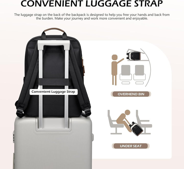 Rucksack Damen für Schule, Laptop Rucksack 16 Zoll, Gross Schultasche Arbeitstasche Lehrertasche Bac