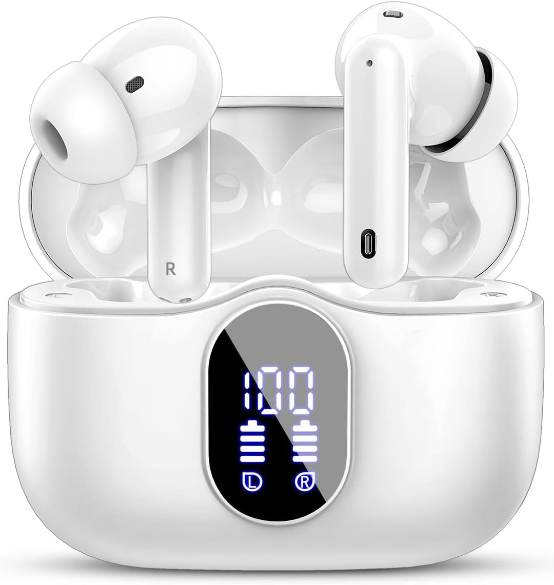 Bluetooth Kopfhörer, Kopfhörer Kabellos Bluetooth 5.3 In Ear Kopfhörer mit 4 Mikrofon, Kabellose Kop