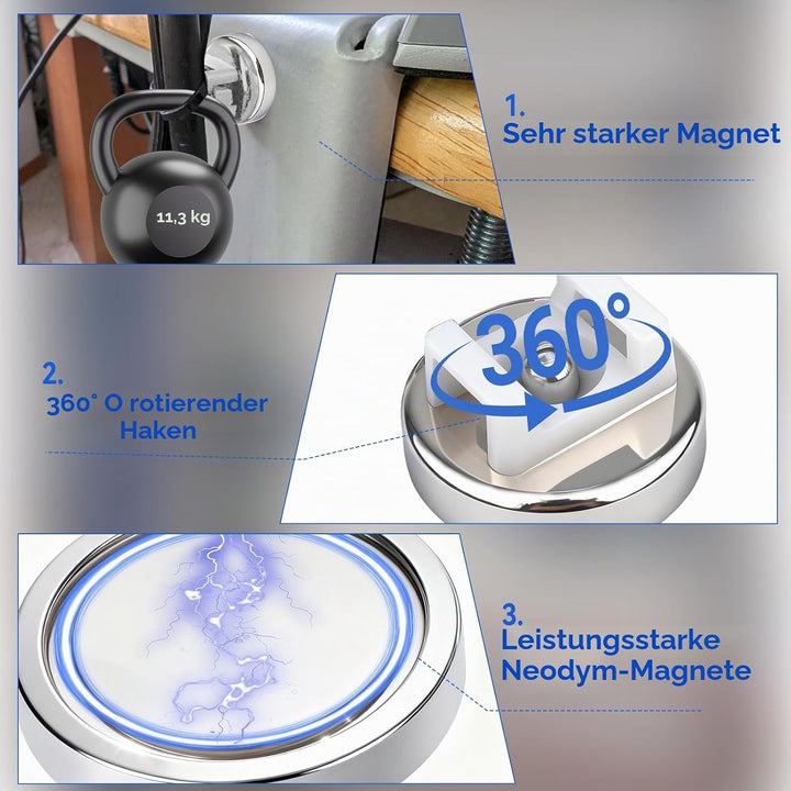 Magnetische Kabelbinder Halterung, 20 Stück 20 mm verbessert magnetische Kabelbinder Basis, Mehrzwec
