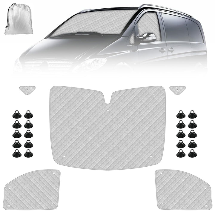 Wohnmobil Windschutzscheibe Sonnenschutz kompatibel mit Mercedes-Benz VITO II W639 2003-2014, Sonnen