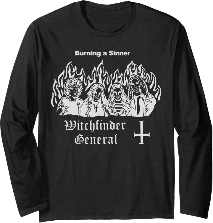 Der Hexenfinder-General verbrennt einen Sünder Langarmshirt