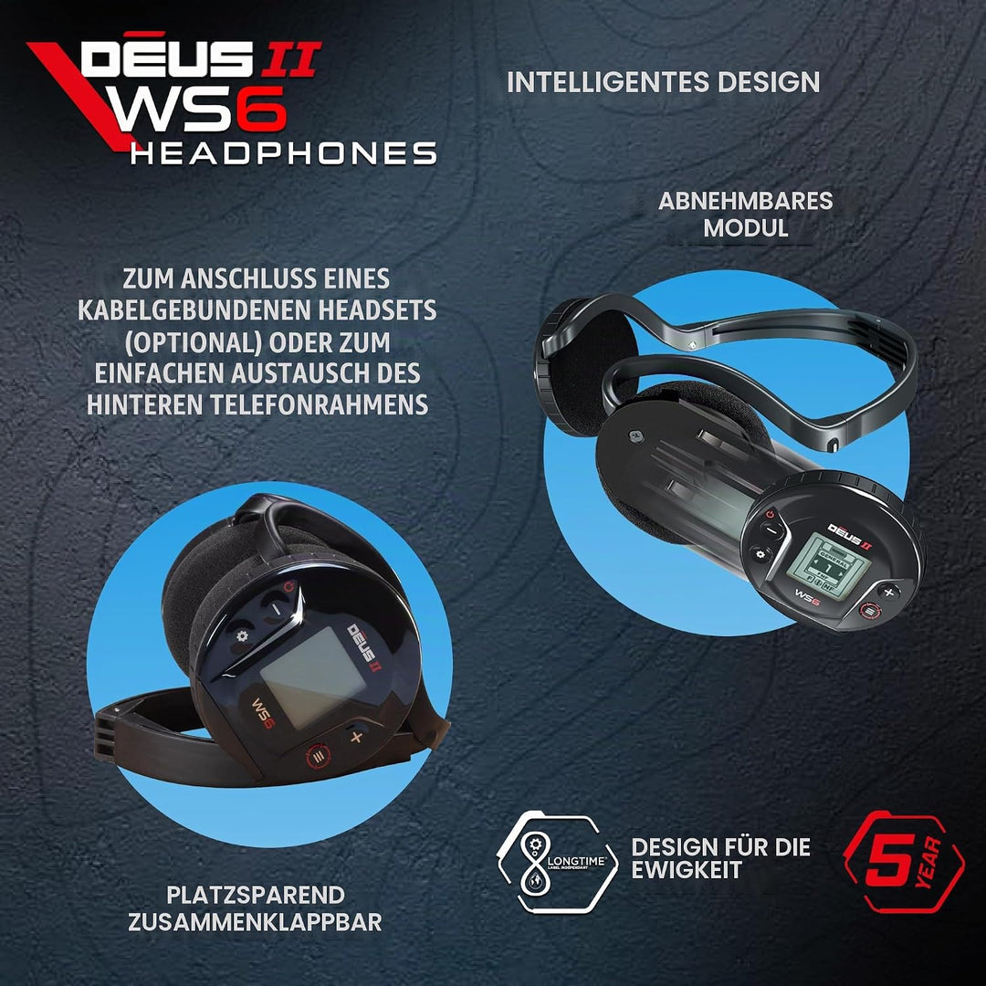 XP Metal Detectors Deus II WS6 Master - Wetterfest und mehrfrequenzfähig, ideal für die Schatz- und