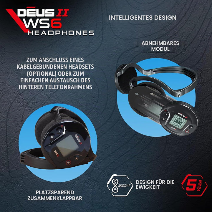 XP Metal Detectors Deus II WS6 Master - Wetterfest und mehrfrequenzfähig, ideal für die Schatz- und