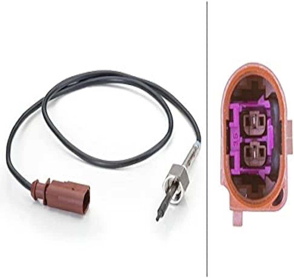 HELLA 6PT 014 494-121 Sensor, Abgastemperatur - 2-polig - geschraubt - Kabel: 702mm