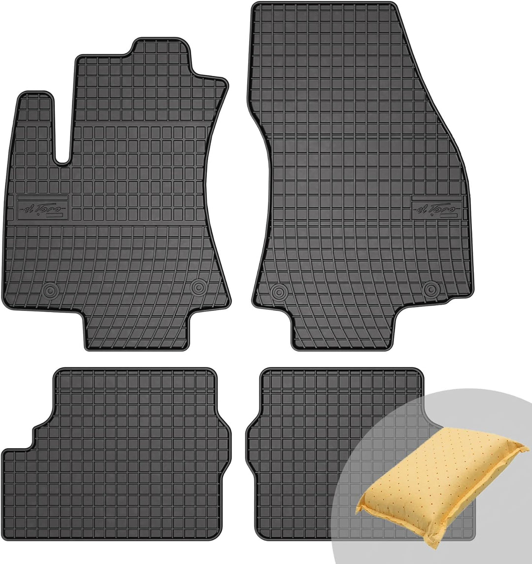 FROGUM EL Toro Gummimatten Ganzjähriges-Set von Autofussmatte Auto Fussmatten für Opel Zafira A 1999