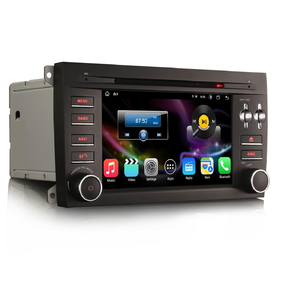 Acht-Kern Android 14 DAB+ Autoradio Für Porsche Cayenne 2003-2010 4GB RAM + 64GB ROM mit GPS Navi Wi