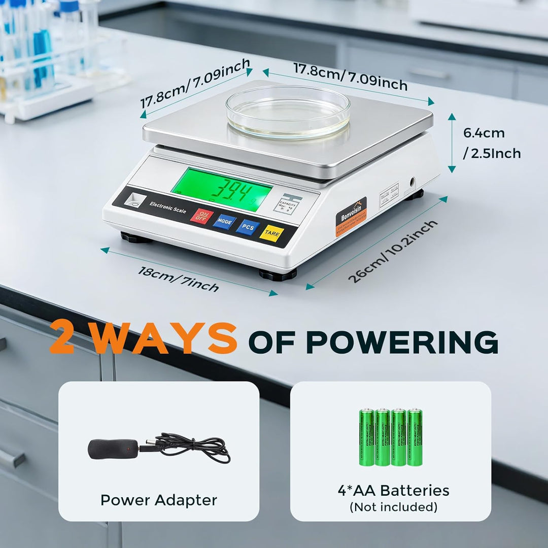 Bonvoisin 7500, 0.1g Zählwaage 3-10 kg OPTIONAL, 0,1 g Digitale Genaue Analytische Elektronische Waa