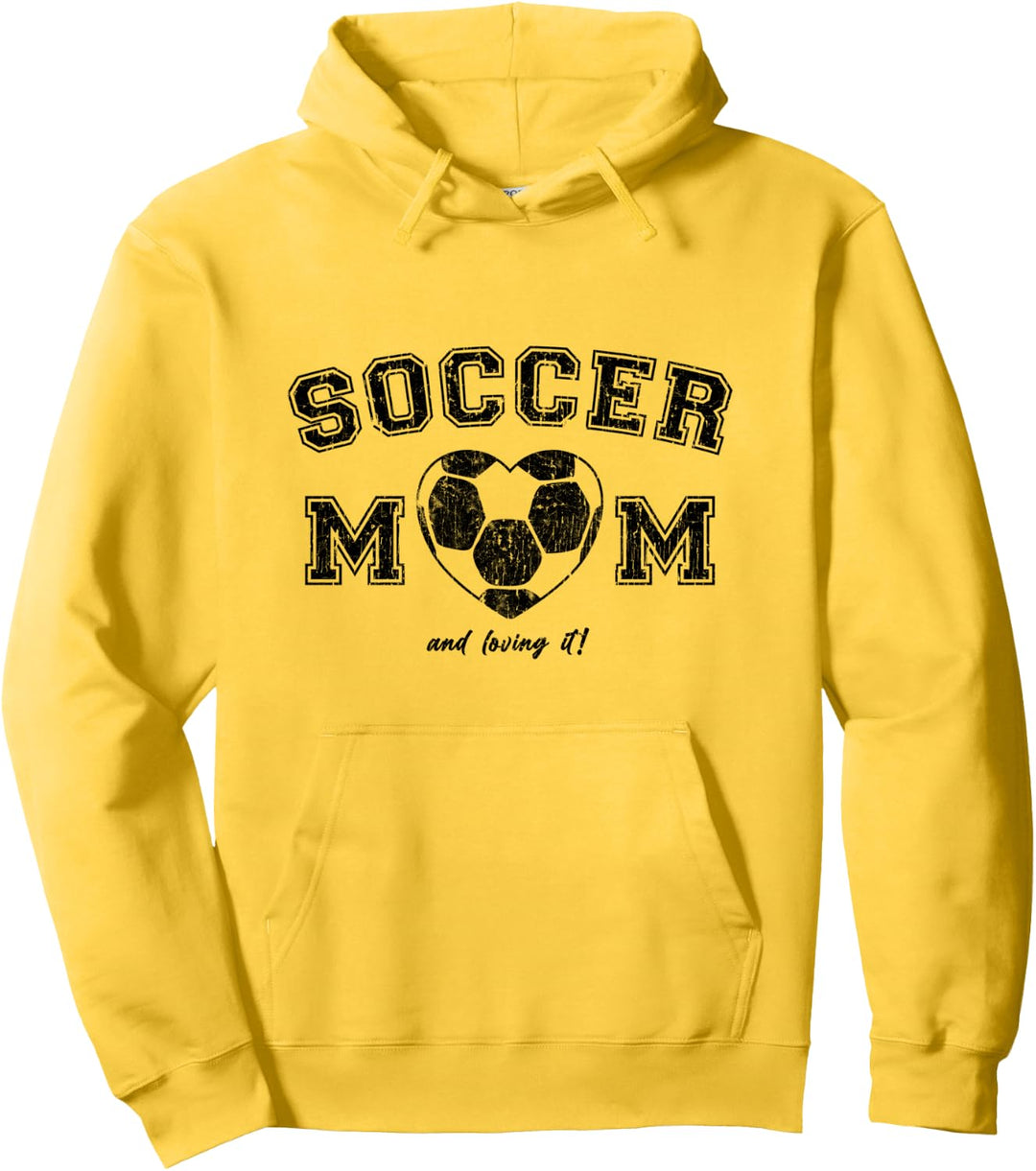 Soccer Mom, Herz-Grafik Pullover Hoodie