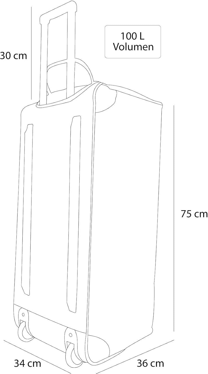 normani Hochwertige robuste Reisetasche mit Rollen Jumbo Big-Travel 80-150 Liter mit bis zu 3 Rollen