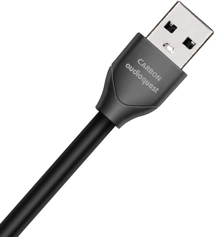 Audioquest DragonTail USB-Kabel (0,112 m, USB A/USB A, USB 2.0, Stecker/Buchse) Schwarz