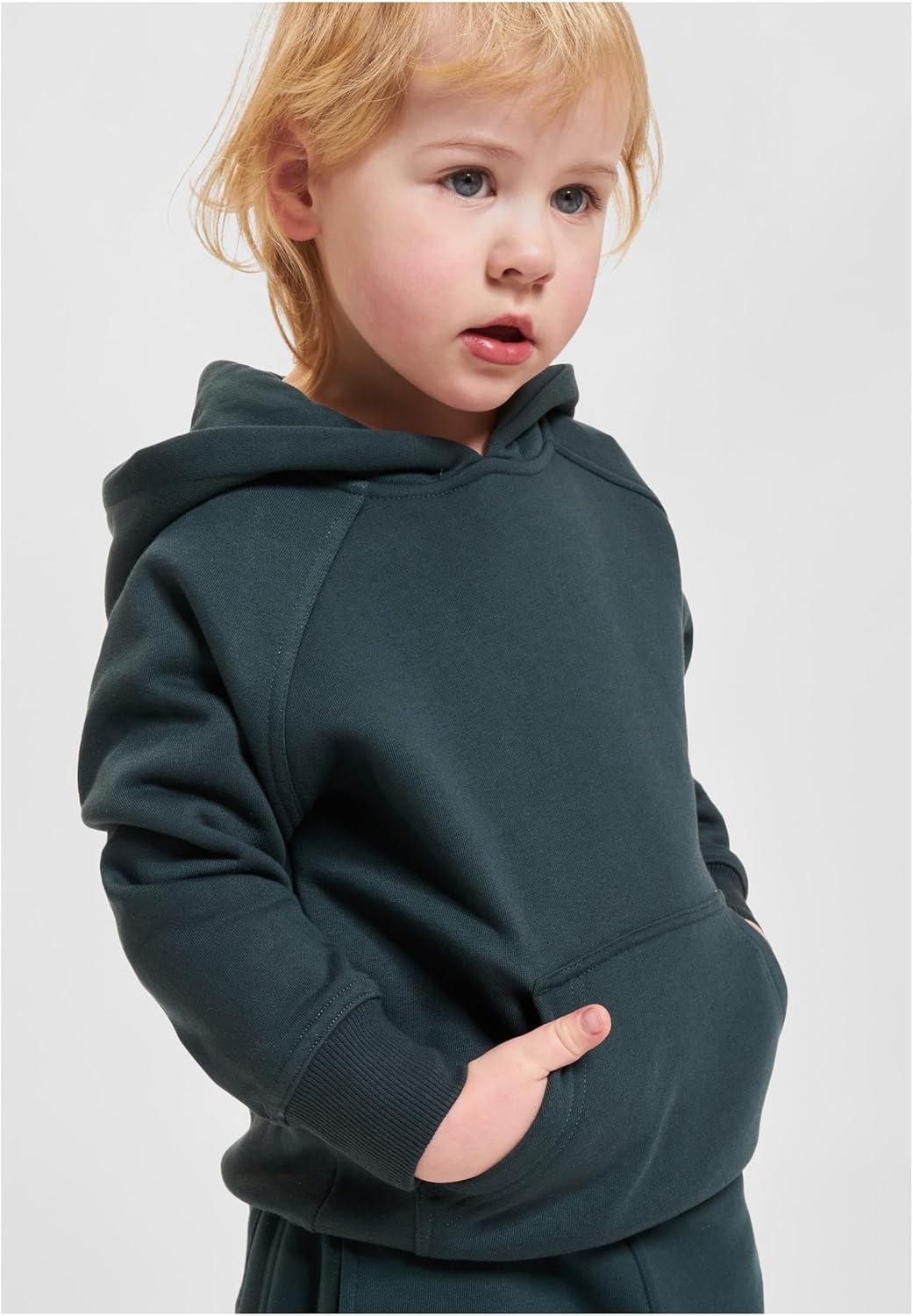 Urban Classics Jungen Boys Blank Hoody Kapuzenpullover, Bottlegreen