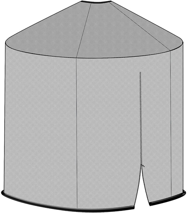 infactory Mückennetz Sonnenschirm: Moskitonetz für Sonnenschirme, 330 x 250 cm, 220 Mesh, schwarz (M