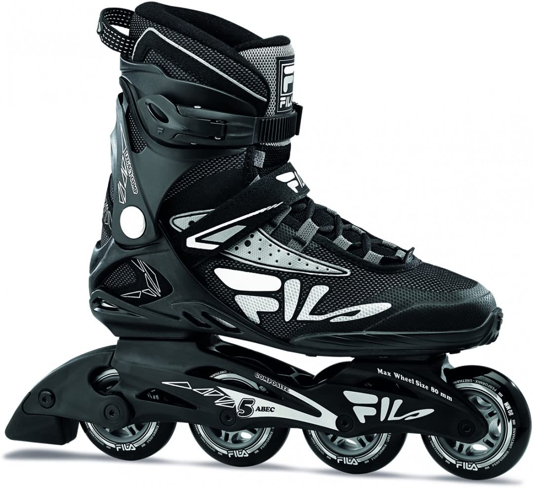 FILA Herren Legacy Comp Inline Skate 7.5 schwarz/grau, 7.5 schwarz/grau