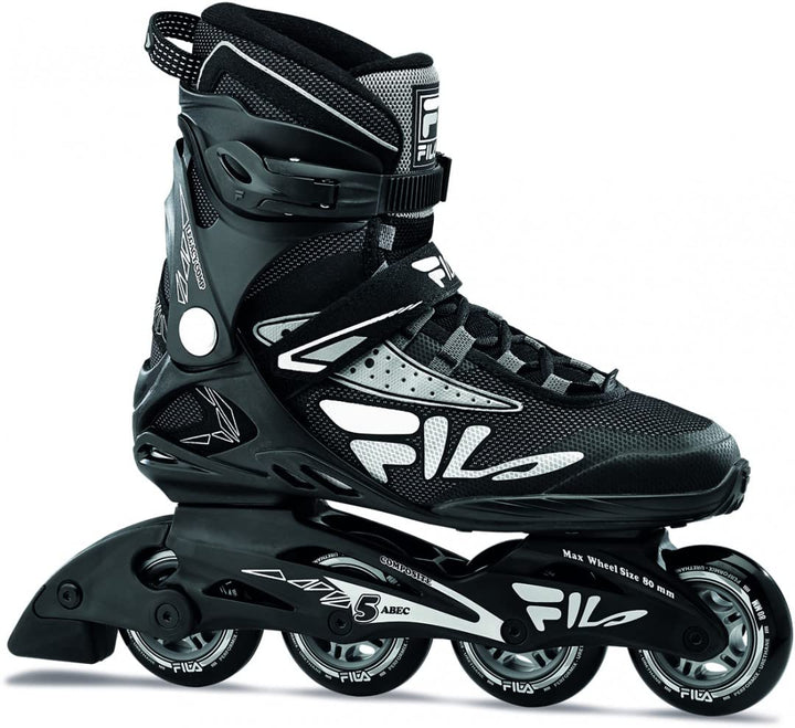 FILA Herren Legacy Comp Inline Skate 7.5 schwarz/grau, 7.5 schwarz/grau