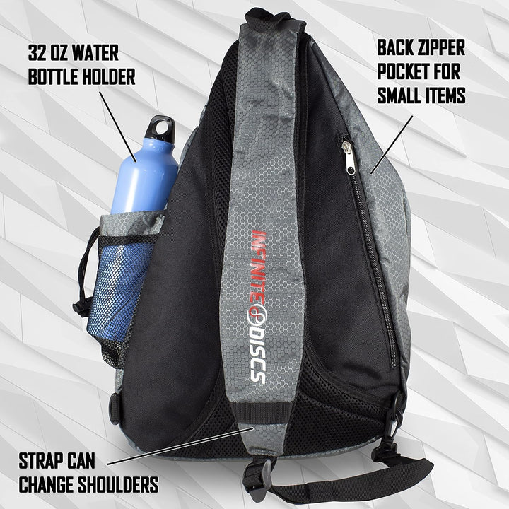 Disc Golf-Rucksack, Slinger-Tasche, 6–12 Scheiben, mehrere Farben Rot/Ausflug, Einfarbig (Getaway So