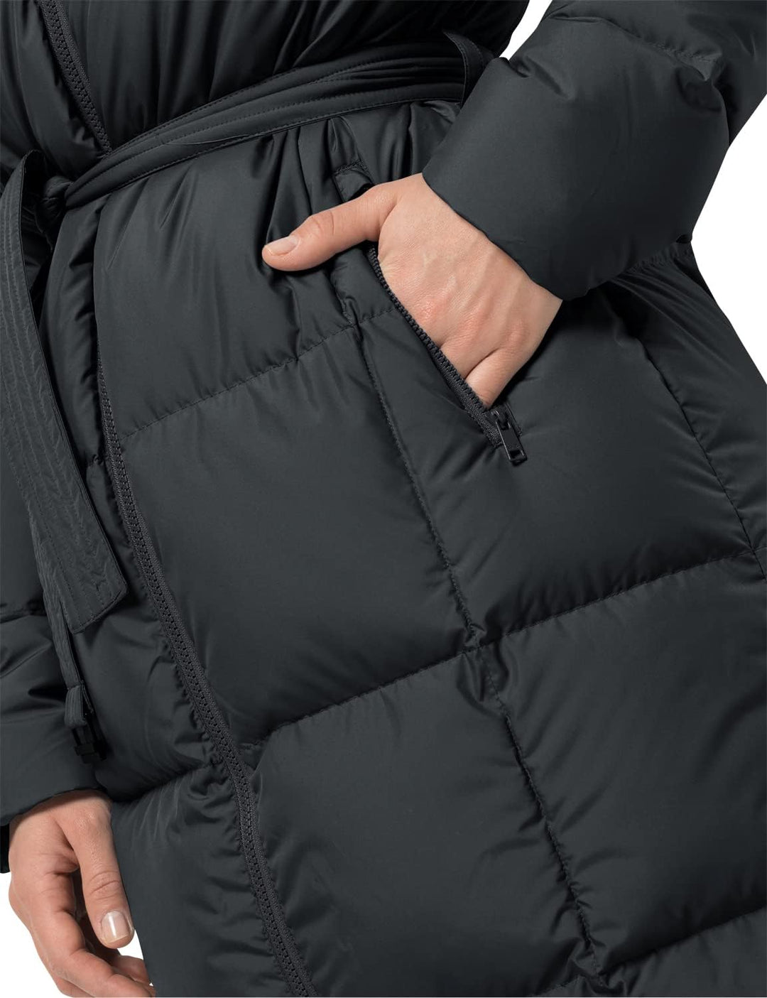 Jack Wolfskin Damen Frozen Lake Coat W Mantel, Schwarz
