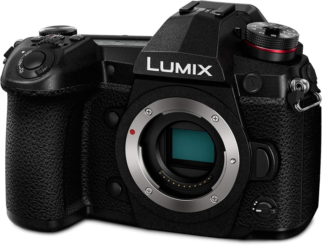Panasonic DC-G9EG-K Lumix G Systemkamera (20 MP, 4K/6K, Dual I.S., OLED-Sucher, WiFi, Staub und Spri