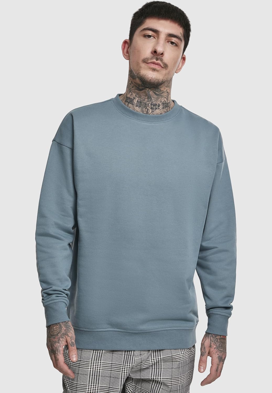 Urban Classics Basic Crewneck Männer Langarmshirt schwarz Basics, Streetwear XS Grosse Grössen Dusty