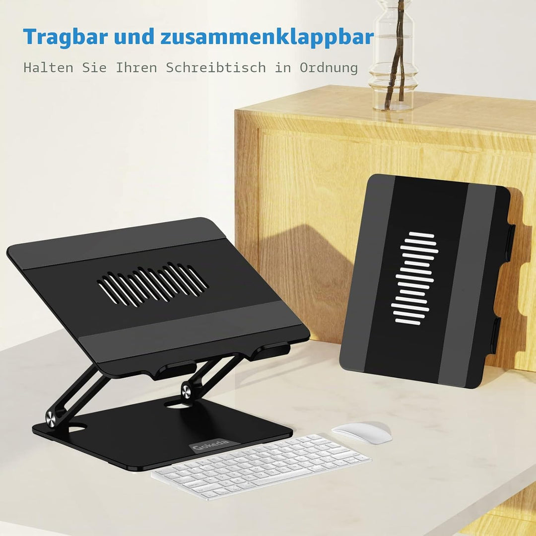 Gokeda Laptop Ständer, ergonomischer Laptopständer aus Aluminiumlegierung für den Schreibtisch, Note