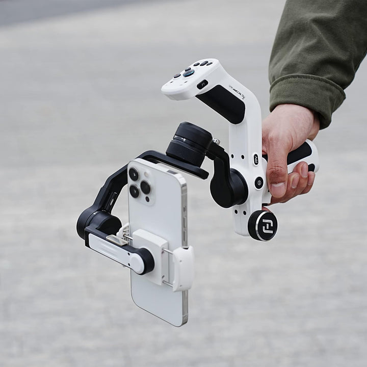 Feiyu [Offiziell] SCORP Mini-P Kit Smartphone Gimbal für Samsung Galaxy S24 Ultra & iPhone 15 Pro Ma