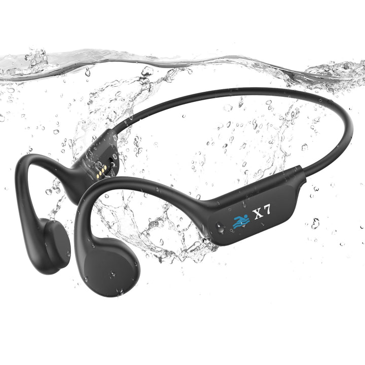 Kopfhörer Schwimmen,Knochenschall Kopfhörer Bluetooth,IP68 Wasserdichte Kopfhörer Schwimmen mit MP3-