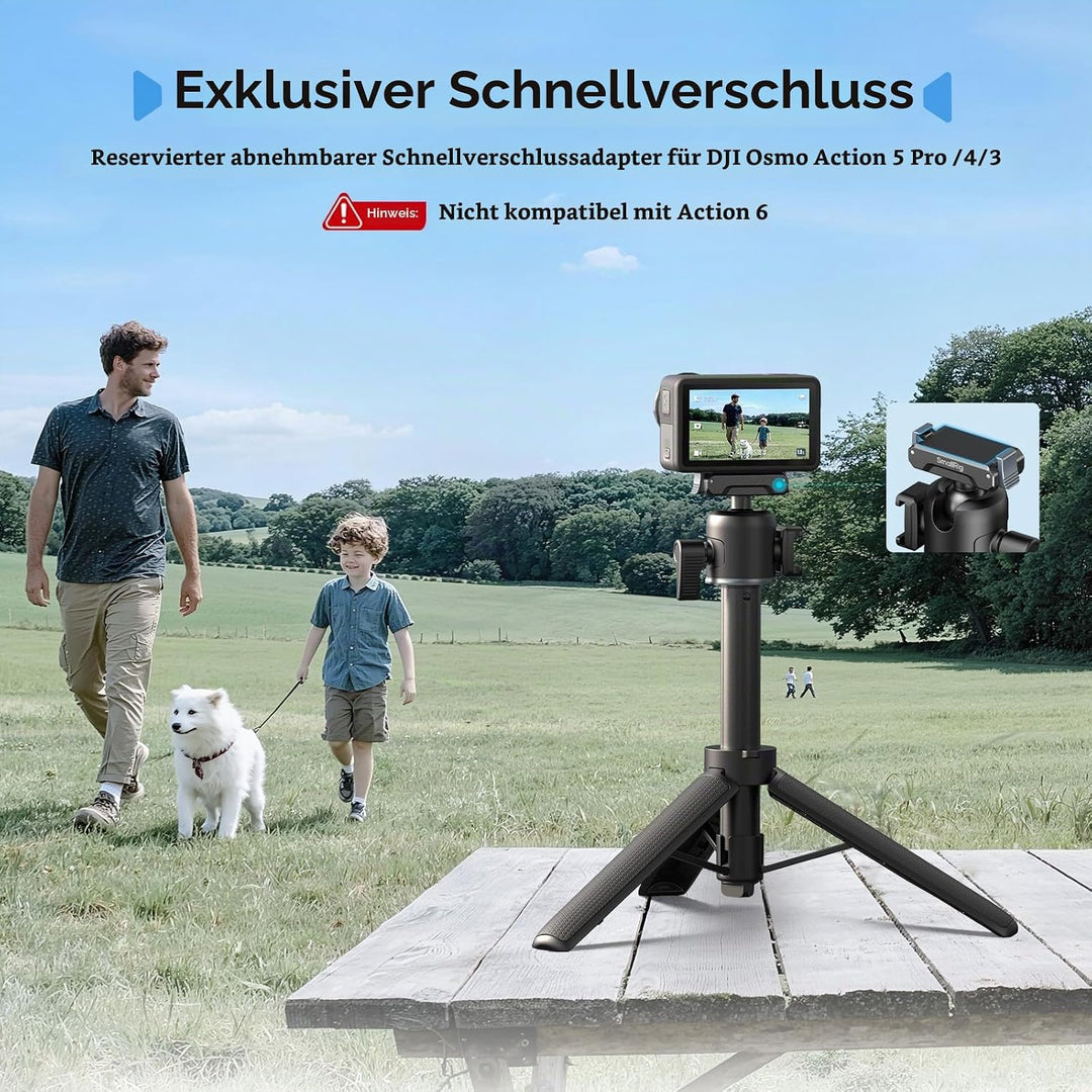 SMALLRIG Action-Kamera-Selfie-Stick-Stativ, 2-in-1-Teleskop-Design, passend für DJI Action 5 Pro/4/3