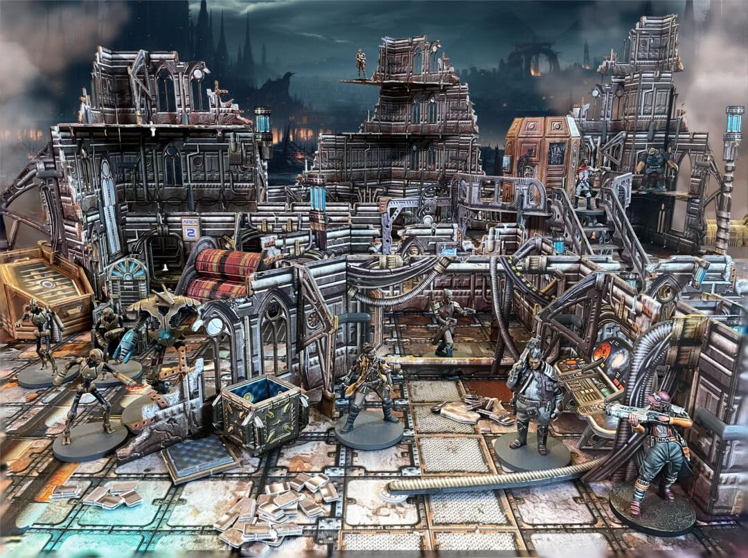 Battle Systems Sci-Fi-Gelände, 28 mm modulares 3D-Weltraum-Gelände, perfekt für Wargaming und Rollen