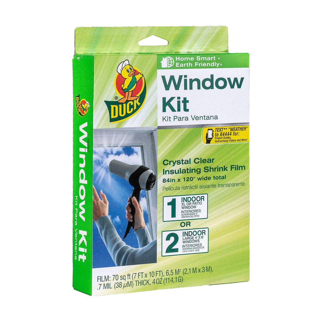 Duck 286218 Schrumpffolie-Set für Terrassentür, extra gross, kristallklar 1 Patio Door / Large Windo