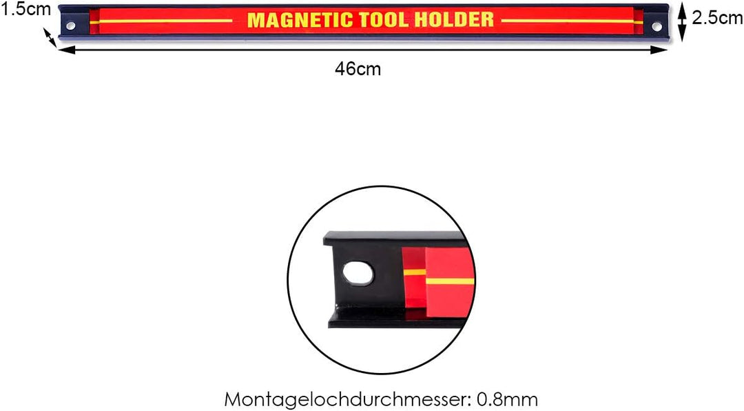 DREAMADE Magnetleiste Werkzeugleiste Magnet, Werkzeughalter Werkzeughalterung, Magnet Werkzeug Halte