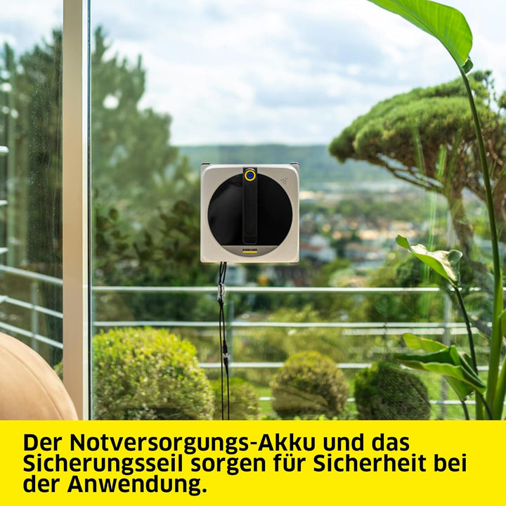 KÄRCHER Fensterputzroboter RCW 4 Extra+, automatische Fensterreinigung, mit Sicherungsseil und Notve