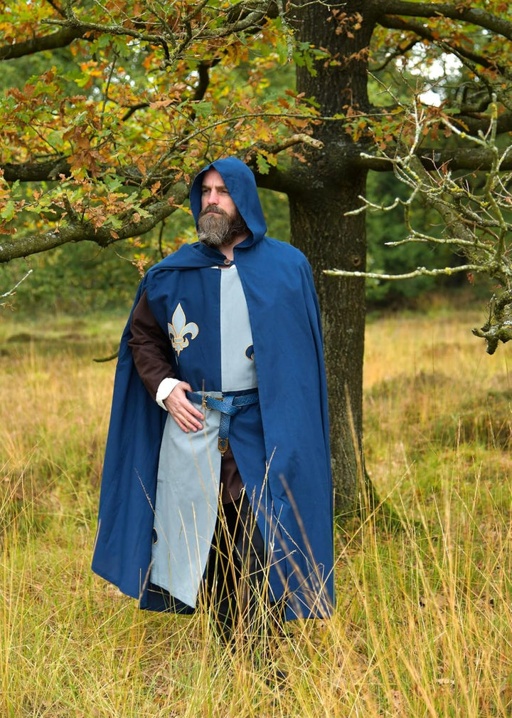 Battle-Merchant - Mittelalter Umhang Burkhard mit Kapuze/Gugel Damen Herren Zauberer Kostüm Kleidung