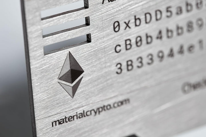 Material Crypto - Physische Ethereum-Geldbörse, nicht zu hacken, entwickelt für 200 Jahre, hergestel