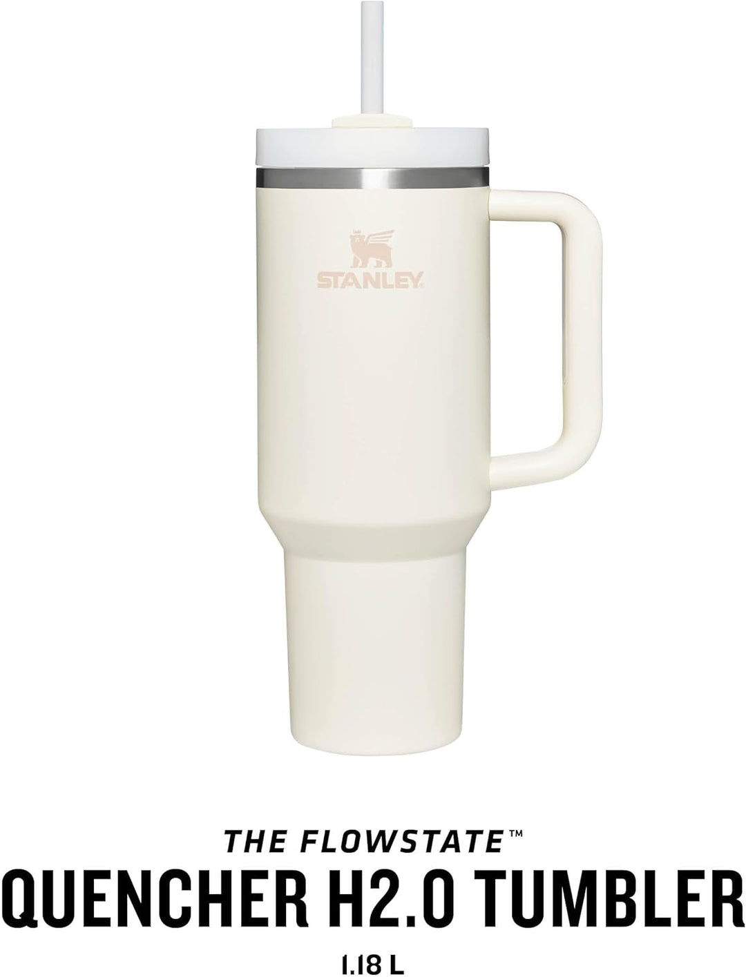 Stanley Quencher H2.0 FlowState Trinkflasche mit Strohhalm 1.2L - Thermobecher Kühlt 11 Stunden - 48