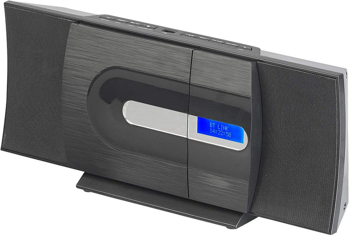 auvisio Kompaktanlage Vertikal: Vertikale Design-Stereoanlage, FM/DAB+, Bluetooth, CD, MP3, AUX, 40