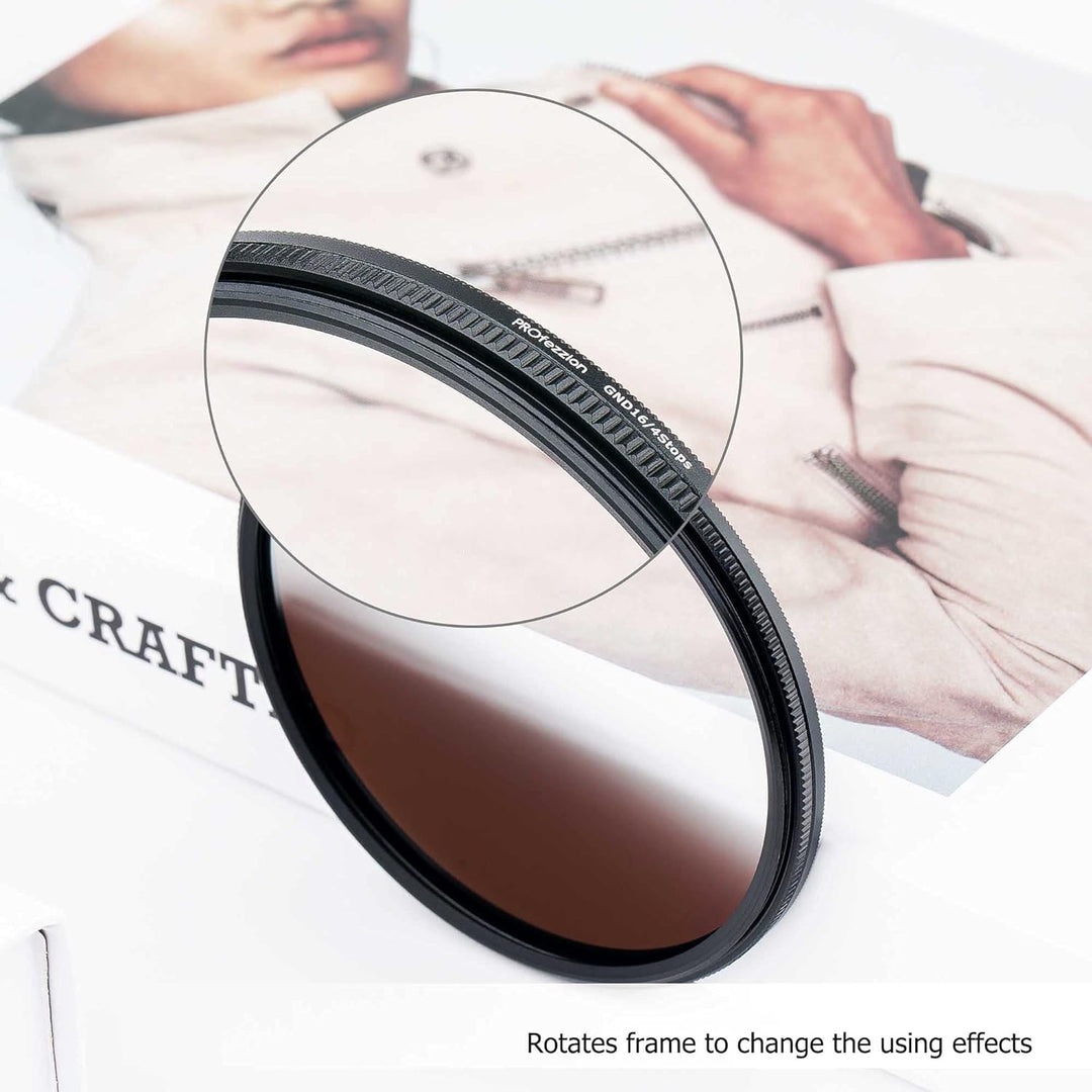 PROfezzion Soft Grad ND 62mm Verlaufsfilter Circular Gradual Neutral Density Filter 4-Stop GND für S
