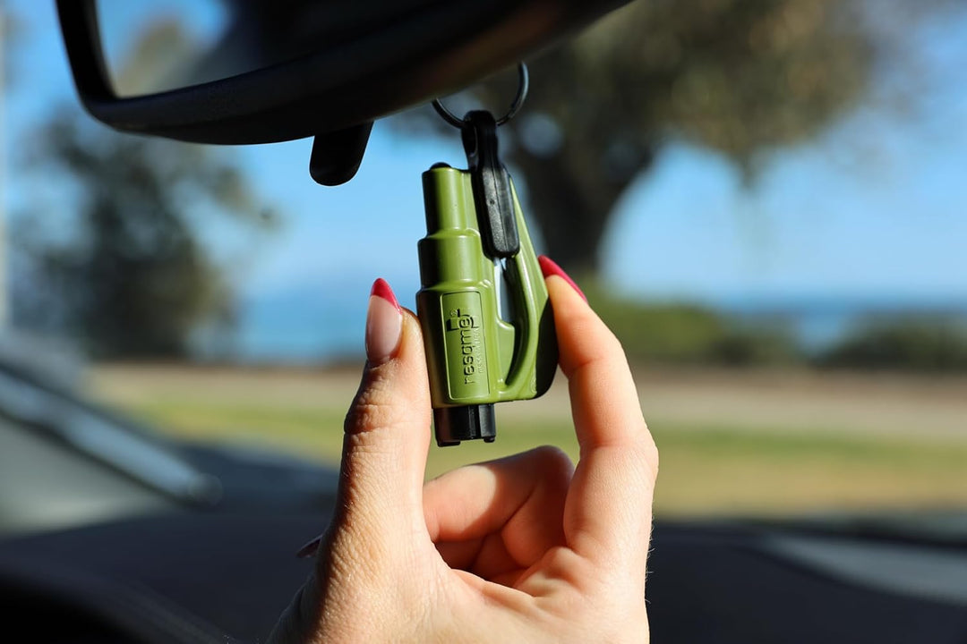 RESQME Das Original Notfall-Schlüsselanhänger Auto Fluchtwerkzeug, 2-in-1 Gurtschneider und Fensterb