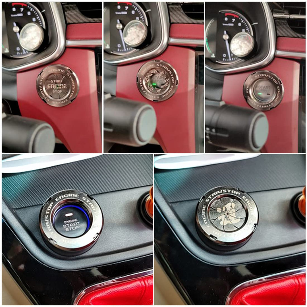 Auto-Motor-Startknopf-Schutzhülle Startknopf Abdeckung, Auto Zündknopf Schalter Innenraum Zündzubehö