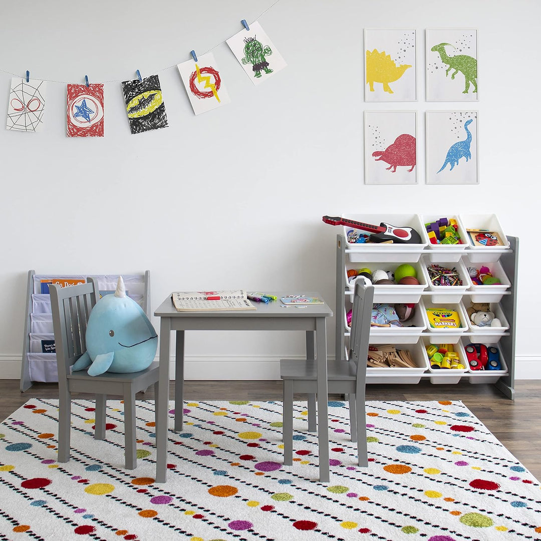 Humble Crew schickes Kinderregal in Grau/Weiss! 12 Boxen für Spielzeug, ideal für Kinderzimmer. Jetz