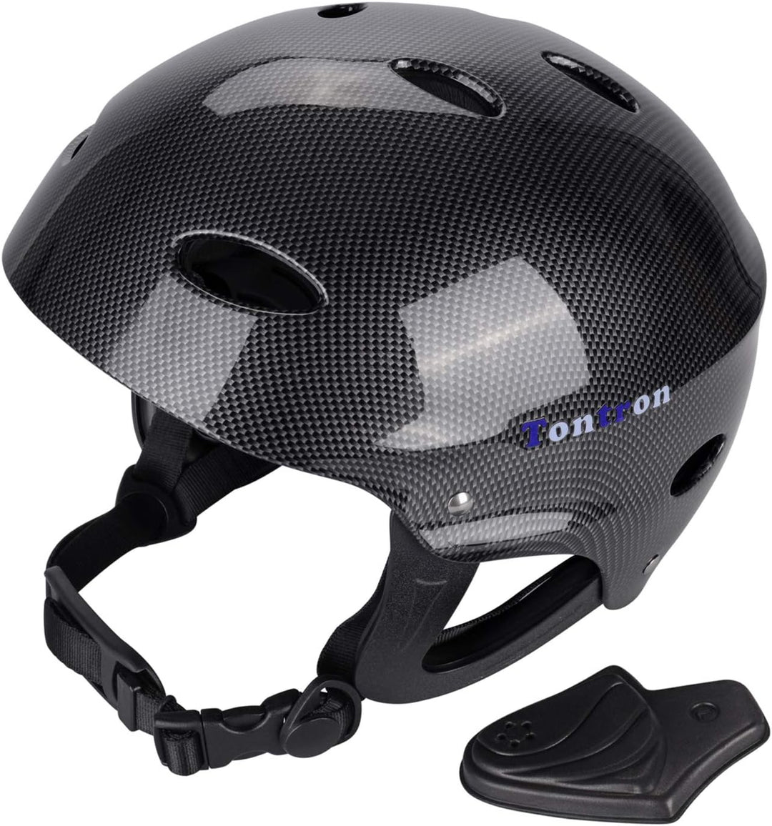 Tontron Wakeboard Kajak Kitesurf Wassersport Helm Kohlefaser M(53-59cm), Kohlefaser M(53-59cm)
